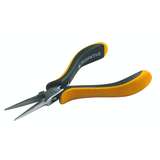 ESD-Safe Pliers, Straight Long Needle Nose, Serrated Jaws with Ergo Grip Handles, 5-45/64" redirect to product page